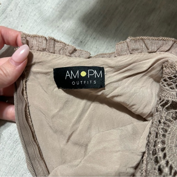 AMPM Tan Puff Sleeve Mini Dress - Picture 4 of 4